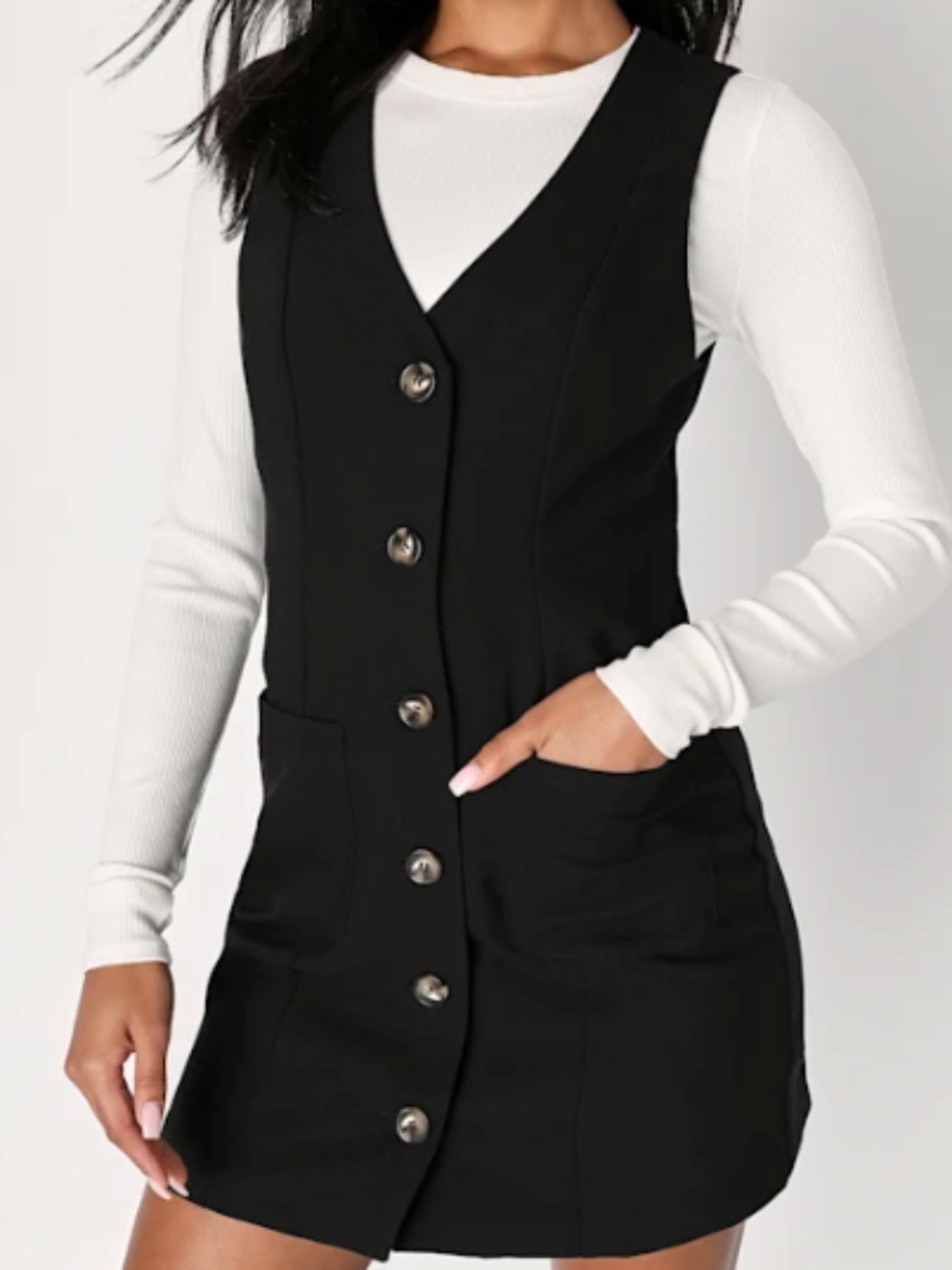 LULU's Chic Sexy Casual Woven Twill Button Up Mini Dress - Picture 3 of 5